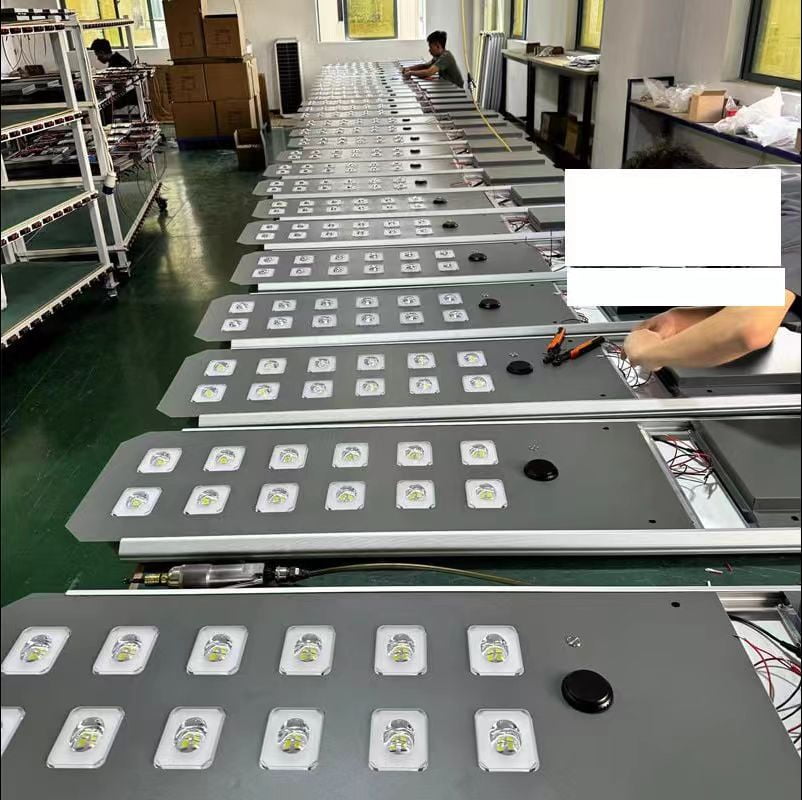 Solar street light factory production line