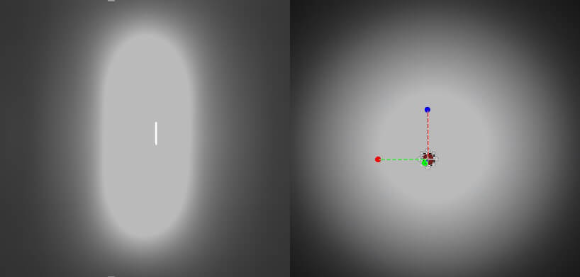 Linear high bay light distribution pattern vs UFO point source